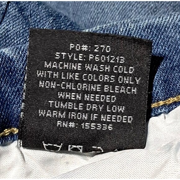 Pastel Jeans Womens Distressed Mid-Rise Button-Fly Skinny Jeans Size 11/12 Blue - Picture 10 of 11